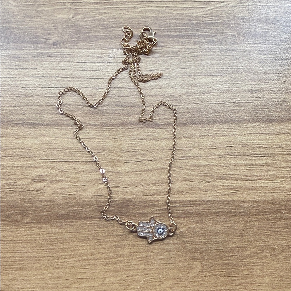 Gold Hamsa Hand Necklace